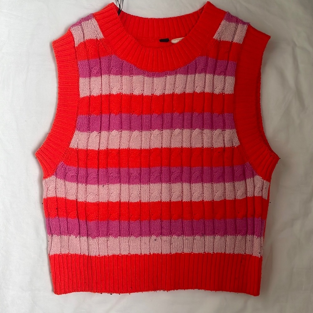 Striped sweater vest